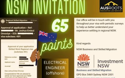 NSW AUSTRALIA INVITATION FOR ELECTRICAL ENGINEER (offshore) at 65 points