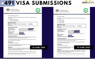 491 VISA SUBMISSIONS SKILLED WORK REGIONAL VISA