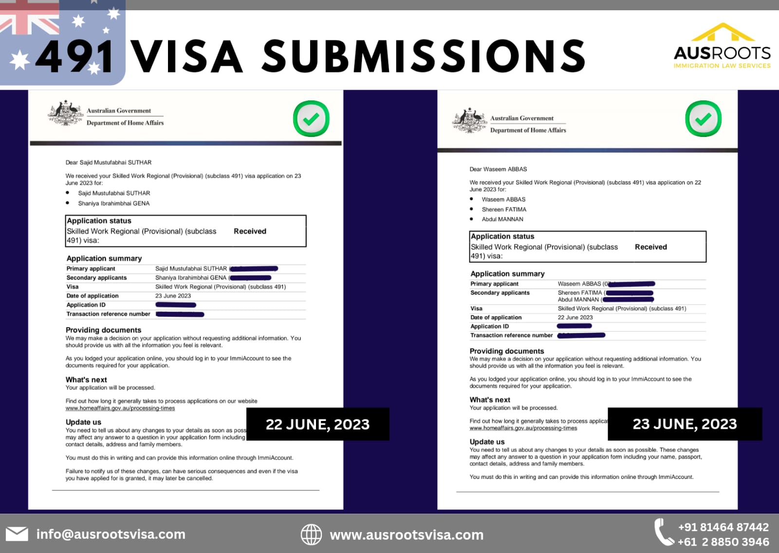 491 VISA SUBMISSIONS SKILLED WORK REGIONAL VISA - Ausroots VISA