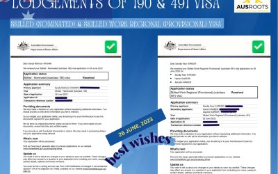 190 & 491 VISA APPLICATIONS SUBMISSIONS DONE