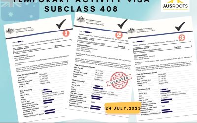 TEMPORARY ACTIVITY VISA GRANT AUSTRALIA (SUBCLASS 408)