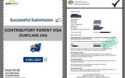 SUCCESSFULL SUBMISSION CONTRIBUTORY PARENT VISA (SUBCLASS 143)