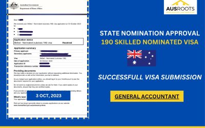 STATE NOMINATION APPROVAL & 190 VISA SUBMISSION