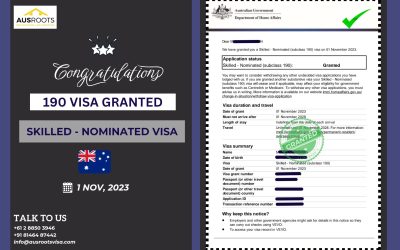 OFFSHORE PR GRANT AUSTRALIA SKILLED-NOMINATED 190 VISA