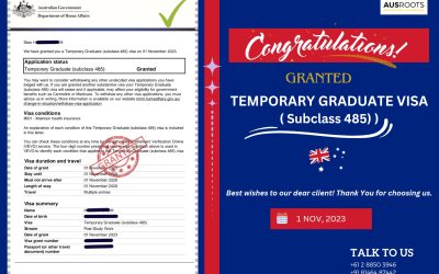 TEMPORARY GRADUATE (subclass 485) VISA GRANT