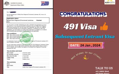 491 SUBSEQUENT ENTRANT VISA GRANT