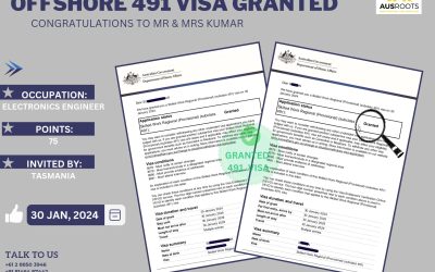 SKILLED WORK REGIONAL (SUBCLASS 491) VISA GRANTED TO OFFSHORE ELECTRONICS ENGINEER