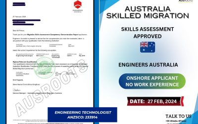 SKILLS ASSESSMENT APPROVAL FOR ENGINEERING TECHNOLOGIST FROM ENGINEERS AUSTRALIA