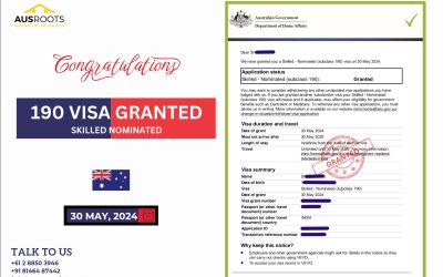 SKILLED NOMINATED (SUBCLASS 190) VISA GRANTED ON 30 MAY, 2024
