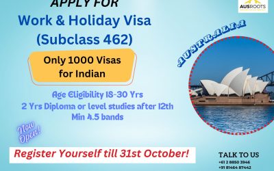 WORK HOLIDAY VISA (SUBCLASS 462)-REGISTRATION OPEN FROM 1ST OCTOBER