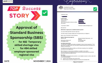 APPROVAL AS STANDARD BUSINESS SPONSOR – 7 NOV, 2024