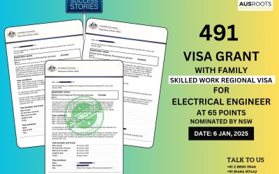 SKILLED WORK REGIONAL (SUBCLASS 491) VISA GRANT FOR ELECTRICAL ENGINEER – 6 JAN, 2025