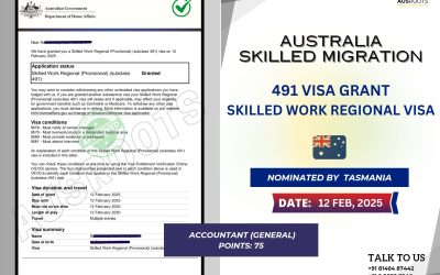 SKILLED WORK REGIONAL (SUBCLASS 491) VISA GRANT – 12 FEB, 2025